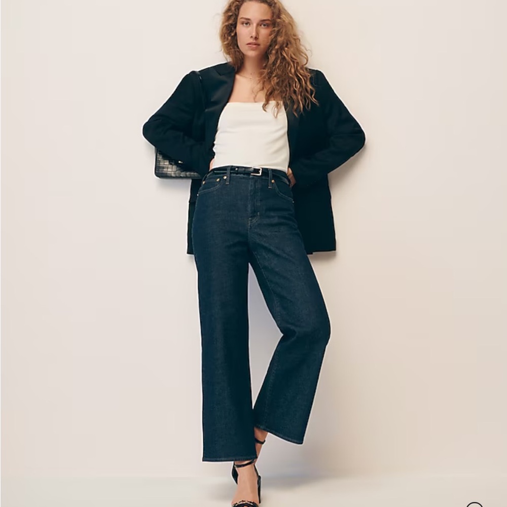 J. Crew Dark Wash Wide-Leg Jeans